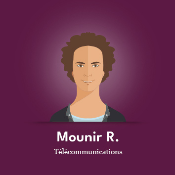 Mounir en 4e année au département télécommunications